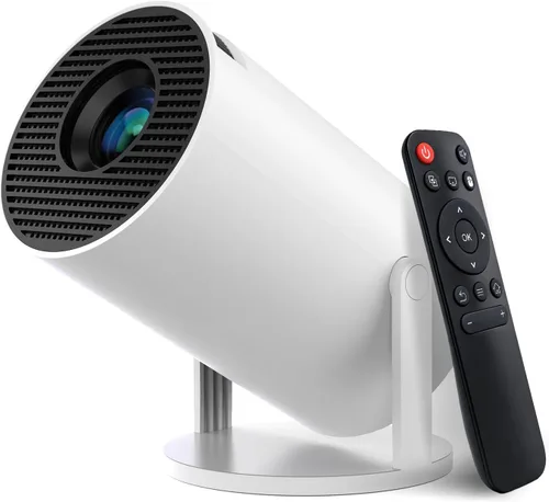 Mini proyector con WIFI 6 y Bluetooth, proyector portátil con soporte 4K 1080P, aplicación incorporada, Android 11, 150 ANSI, corrección trapezoidal