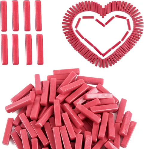 Miniatura 6 de Youway Style Tiras de Azulejos de Mosaico para Manualidades a Granel, 150g de Piezas de Vidrio de Mosaico Rojo para Manualidades DIY Arte de Mosaico