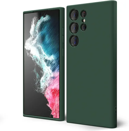 Miniatura 455 de oakxco Funda para teléfono Samsung Galaxy S21 Ultra con agarre de silicona líquida, bonita funda delgada y delgada de goma suave de TPU lisa