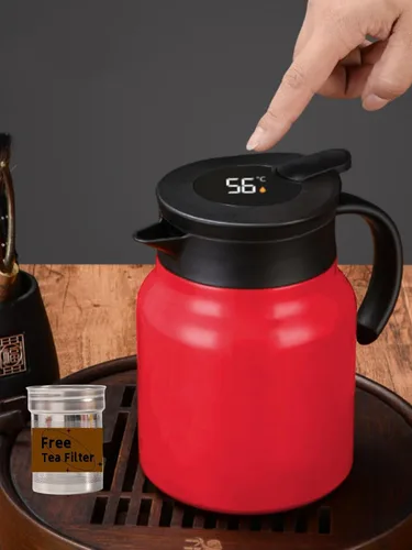 Miniatura 5 de Jarra térmica de café de 34 onzas, olla de té de acero inoxidable 316, jarra de café al vacío de doble pared retención de calor y frío sin BPA