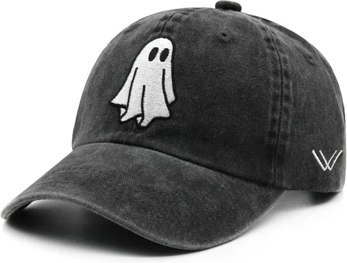 Waldeal Lindo sombrero de fantasma espeluznante para niños, bordado ajustable, gorras de béisbol para niños y niñas de Halloween