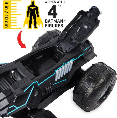 Miniatura 6 de DC Batman, vehículo de control remoto todo terreno Batmóvil, juguetes de Batman resistentes al agua para niños de 4 años en adelante