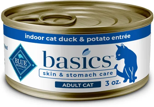 Miniatura 14 de Blue Buffalo Basics - Alimento húmedo para gatos adultos sin granos, cuidado de la piel y el estómago, dieta de ingredientes limitados, receta