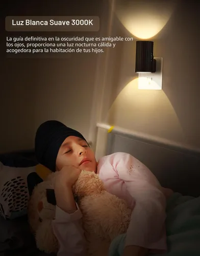Miniatura 4 de Luces nocturnas enchufables a la pared, luz nocturna LED enchufable, sensor de luz del atardecer al amanecer, luz de pared de brillo ajustable