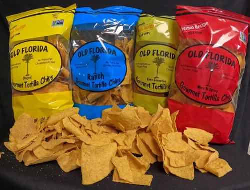 Miniatura 8 de Old Florida Gourmet Chips de tortilla – Paquete variado de cuatro (4) – Incluye tortillas originales, sensación de lima, agradables y picantes