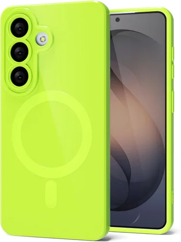 Miniatura 51 de Svanove para Samsung Galaxy S22 Funda de teléfono de silicona magnética, compatible con Magsafe, linda para mujeres, brillante color brillante, gel