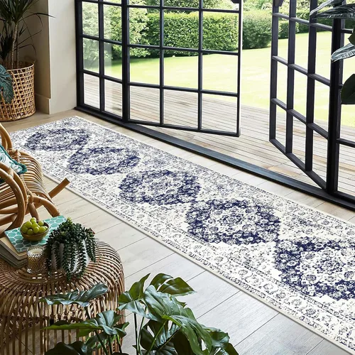 Miniatura 6 de Pauwer Alfombra de pasillo de 2 x 10 pies, alfombra larga lavable de cocina, alfombra de pasillo vintage de granja, alfombra suave para dormitorio