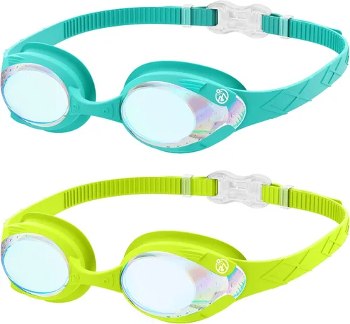 Miniatura 11 de OutdoorMaster - Gafas de natación de ajuste rápido para niños (2 unidades)