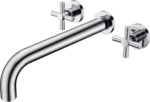 Miniatura 17 de Llenador de Bañera de Montaje en Pared Negro Mate Grifo de Bañera de Alto Flujo Dos Manijas Latón Sólido, Alcance de Caño Largo, sumerain