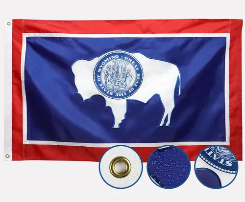 Miniatura 10 de Bandera del estado de Nuevo México de doble cara 3 x 5 para exteriores, las banderas NM de larga duración, nailon 210D resistente, rayas cosidas