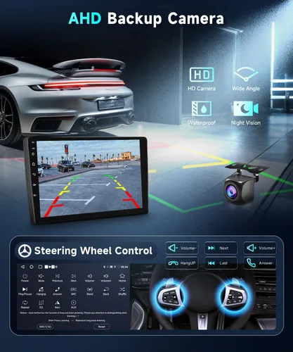 Miniatura 5 de Radio de coche Android 15 para Honda CRV 2002-2006 estéreo de coche con Carplay inalámbrico Android Auto podofo 9 pulgadas 1080P 2.5D pantalla