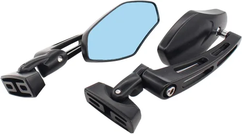 Miniatura 4 de NewYall Par negro Racing espejo retrovisor doble ajuste Sport Bike espejo lateral para Kawasaki para Suzuki para Honda CBR 250 600 929 954 1000 GSXR