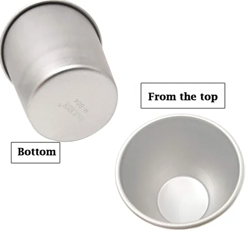 Miniatura 5 de Honbay Tazas de pudín de aluminio, 6 udines, moldes de chocolate fundido para cocinar