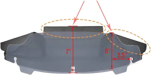 Miniatura 3 de Bolsas de almacenamiento para parabrisas, bolsa de carenado Batwing de tres bolsillos para Harley Touring 2014-UP, compatible con Electra Glide