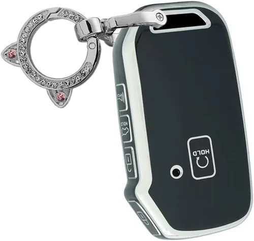 ontto Funda para llave de coche de TPU suave para Kia Ceed Cerato NIRO Forte Soul Seltos Sorento K5 Sportage Telluride Key Remote Negro