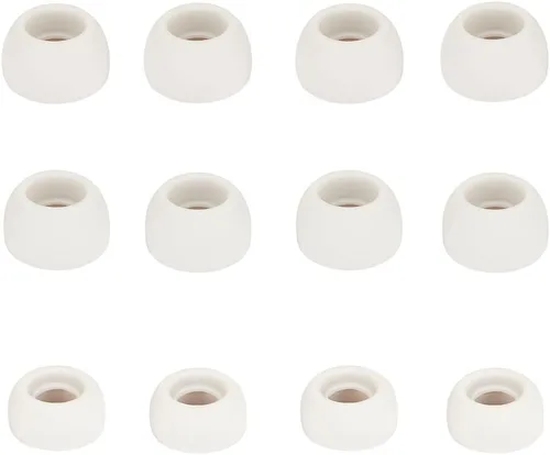 Puntas de repuesto para auriculares compatibles con Samsung Galaxy Buds Pro – Puntas de silicona para los oídos, Eartips S M L 6 pares plateado