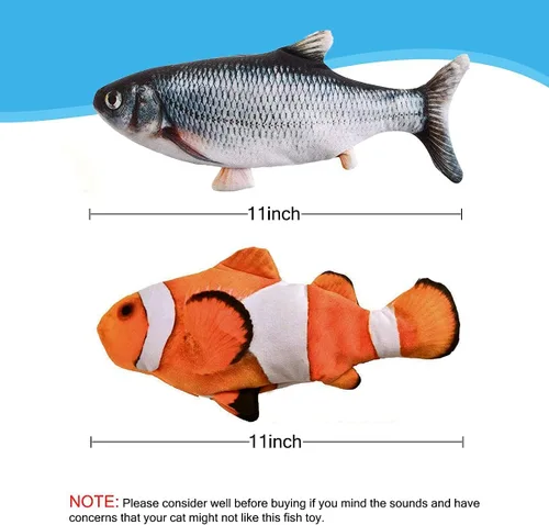 Miniatura 7 de Juguetes interactivos para gatos que flotan peces con hierba gatera, juguetes para gatos en movimiento para gatos de interior, paquete de 2, juguete