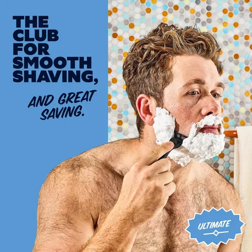 Miniatura 4 de Dollar Shave Club Ultimate Set 4 cartuchos de repuesto de afeitado extra apurado, 1 maquinilla, 1 exfoliante de preparación de 3 onzas, 1 crema