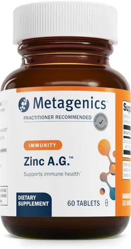 Metagenics Zinc A.G. - Altamente absorbible - 20 mg de zinc - para apoyo inmunológico, salud ósea y metabolismo energético* - Arginato de zinc y