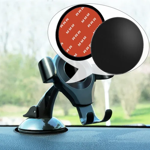 Miniatura 5 de Paquete de 2 discos de montaje de tablero de automóvil de 2.874 in para soporte de teléfono con ventosa, almohadilla adhesiva para tablero