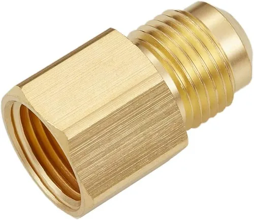 Miniatura 4 de Litorange Adaptador de gas de acoplamiento de tubo de conexión de latón de 1/2 "Flare X 1/2" hembra NPT conector de tubería