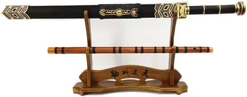 Miniatura 2 de Espada samurái japonesa de madera universal de 2 capas Katana Wakizashi Tanto Soporte Soporte Soporte Display