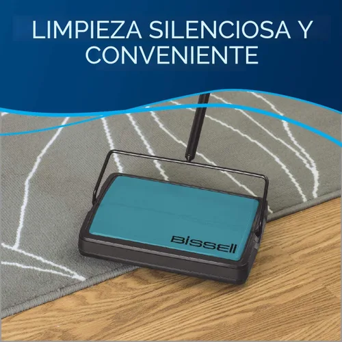 Miniatura 5 de Bissell Easy Sweep Barredora Compacta para Alfombras y Pisos, 2484A, Verde Azulado