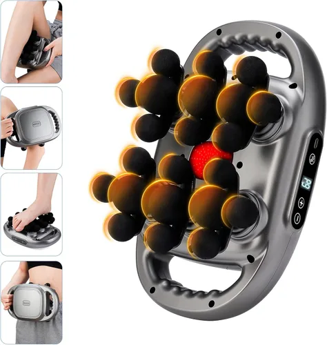 Miniatura 2 de Pistola de masaje, masajeador de 22 cabezas para pies, espalda, cuello y hombros con modos y intensidades ajustables y múltiples, pistola de fascia