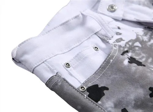 Miniatura 23 de Enrica Pantalones vaqueros estampados casuales para hombre
