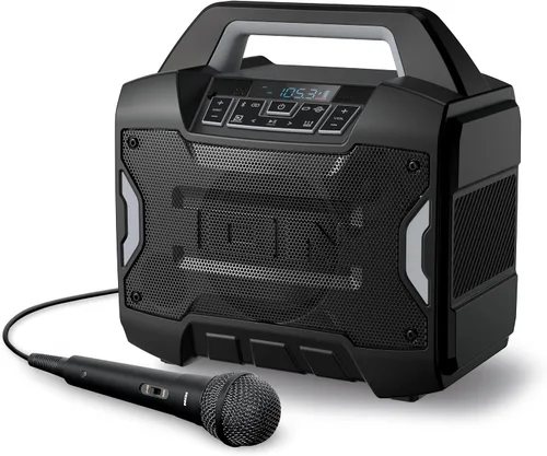 Miniatura 12 de ION Sport 320 - Altavoz de fiesta Bluetooth para exteriores de 200 vatios con batería recargable, radio FM, luces, carga USB, aplicación, sonido