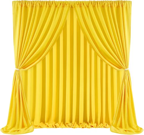 Miniatura 57 de Cortinas de Telón de Fondo Blanco de 2 Paneles 5 x 1,5 m de Poliéster, Telón de Fondo para Fotografía, Cortinas para Decoración de Fondo de Boda