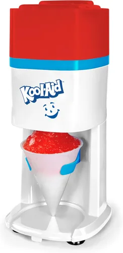 Miniatura 10 de Nostalgia Máquina de Granizados de Cono de Nieve Raspado Retro de Mesa - Incluye 1 Taza de Plástico Reutilizable y Moldes de Hielo, Blanco, Verde