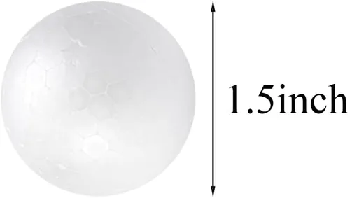 Miniatura 2 de Crafjie Paquete de 25 bolas de espuma para manualidades, 1.5 pulgadas de diámetro, bolas de espuma suaves y duraderas, para manualidades