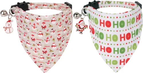 Miniatura 10 de ADOGGYGO Collares de gato con bandera americana separables con bandana extraíble, collar de bandana ajustable del 4 de julio para gatos y gatitos