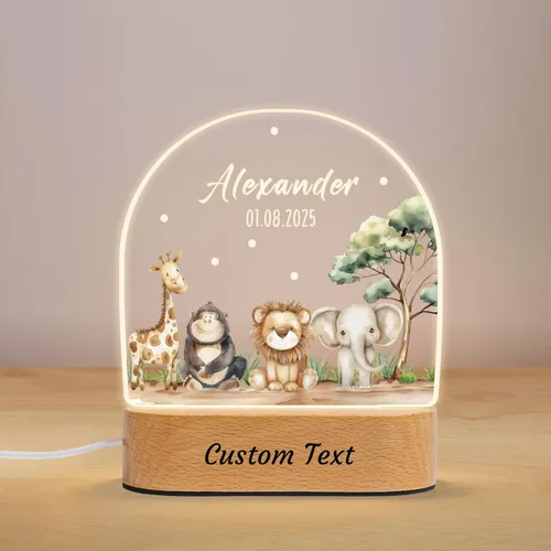 Miniatura 12 de Luz nocturna personalizada para niños pequeños, luz LED con nombre personalizado, baby shower, recién nacido, regalos de cumpleaños para recién