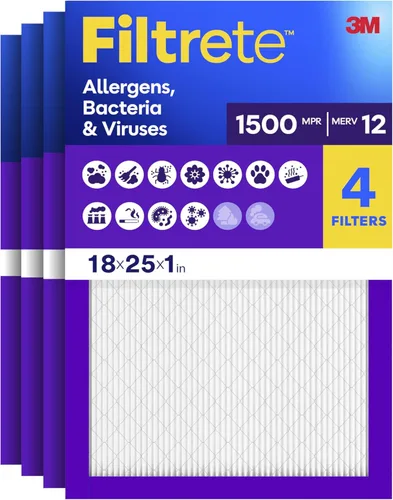 Miniatura 16 de Filtrete 12x12x1, filtro para caldera, aire acondicionado, MPR 1500, vida saludable, ultra alérgeno, paquete de 2 unidades, 2004-4PK