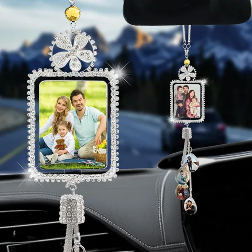 Miniatura 8 de AIFLM Adornos Personalizados de Foto de Cristal para Colgar en Coche Adornos Personalizados Estéticos para Espejo Adornos Personalizados