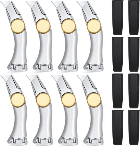 Miniatura 10 de 2 Piezas Cuchillo para Alfombra de Servicio Pesado Cuchillo de Vinilo para Paneles de Yeso de Techado con Cuchillas Utilitarias Fijas de Repuesto