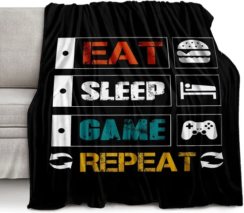 Miniatura 16 de lirs Bedding - Manta de juegos de 60 x 50 pulgadas súper suave, forro polar, regalo para sofá para niños, adolescentes, videojuegos (MT-A01, 60 x 50)