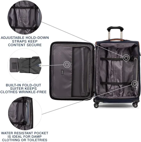 Miniatura 4 de Travelpro Crew Versapack - Maleta giratoria extensible Softside, Azul patriota), 407186522