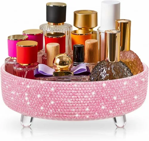 Miniatura 15 de Honeydak Organizador de maquillaje de perfume negro brillante para el Día de la Madre, regalos para el Día de la Enfermería para mujeres