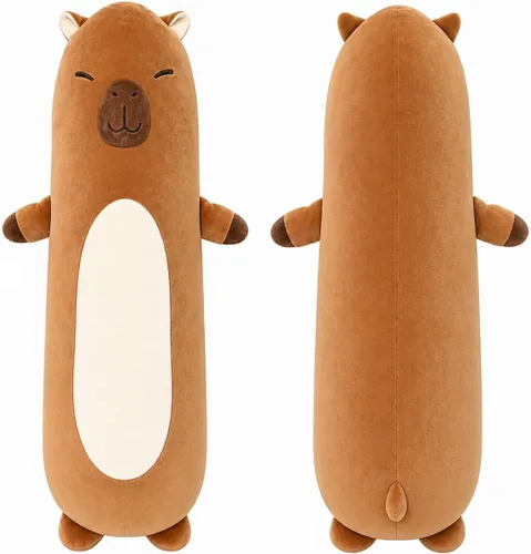 Tianmihou - Almohada de peluche larga de 36 pulgadas con capybara, juguete grande, capybaras de peluche kawaii, peluches suaves gigantes para