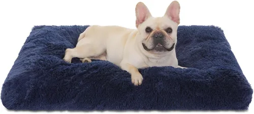 Miniatura 38 de Bedfolks Cama Impermeable para Jaula de Perro, Cama de Felpa para Perros con Funda Lavable Extraíble, Almohadón de Jaula de Perro de Piel Sintética