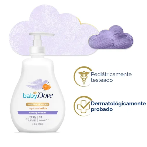 Miniatura 4 de Baby Dove - Loción para bebé para piel sensible de cuidado calmante con fragancia, hidratación hipoalergénica y probada por dermatólogos, 13 onzas