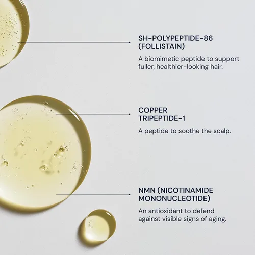 Miniatura 4 de Blueprint Bryan Johnson Suero peptídico capilar – Tratamiento del cuero cabelludo de 8 péptidos con cafeína y curcumina – Suero para cuero cabelludo