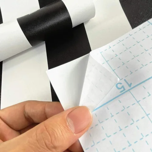 Miniatura 6 de REDODECO Papel tapiz a rayas blancas y negras, despegar para mesa, armario, armario, armario, puerta, armario, vinilo decorativo, 17.7 x 118 pulgadas