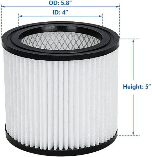 Miniatura 4 de Filtro de repuesto para aspiradora HEPA compatible con Shop-Vac 90398, 903-98, 9039800, 903-98-00 Hangup Filtro de cartucho de repuesto
