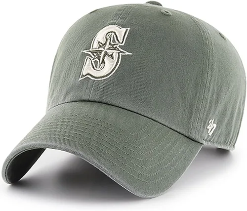 Miniatura 7 de 47 Brand MLB Moss Green Primary Logo Clean Up Adjustable Strap Baseball Cap Hat, Adult One Size Fits All