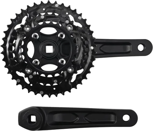 Miniatura 4 de CYSKY Square Taper Triple Crankset 170mm 44-32-22, 42-32-24 Chainring 3X 9 10 Speed Bike Crankset 64/104 BCD for Mountain Bike Compatible with