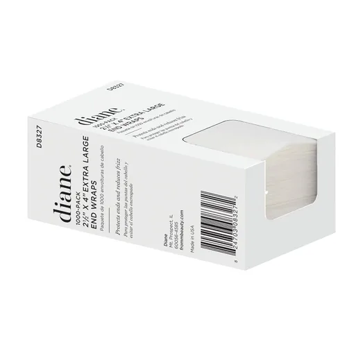 Miniatura 4 de Diane by Fromm Jumbo End Wraps – Paquete de 1000 envolturas para peinar el cabello en salón o en casa – Grande – 2.5 x 4 pulgadas – Blanco – D8327